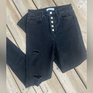 Flying Monkey high waisted button fly jeans